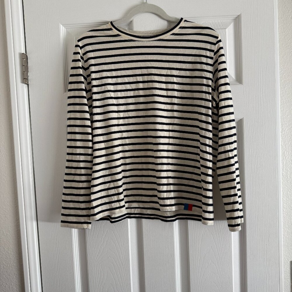 Kule Women's Modern Long, cream and navy // Size 6 // VGUC